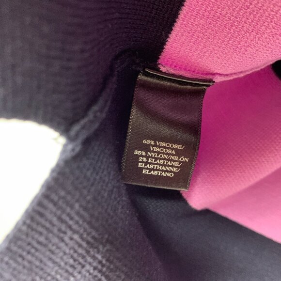 Ann Taylor Sweater Colorblock Stripe Mock Neck Pullover Long Sleeve - Picture 6 of 10